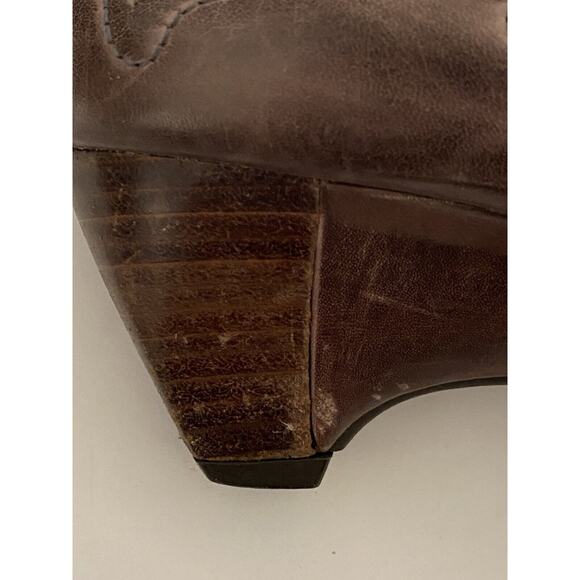 Pikolinos Embroidered Ankle Boots Heeled Slip On Almond Toe Brown EU 38 US 7.5 - Picture 11 of 11